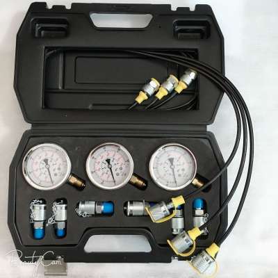 excavator hydraulic  brake pressure gas pressure fuel  hydraulic pressure gauge Portable  Test Kit tool box